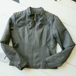 Faux Leather Moto Jacket